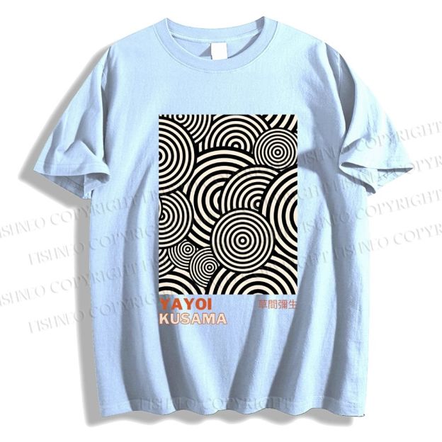Unisex Classic Yayoi Kusama Circle Printed Cotton Printed T-shirt