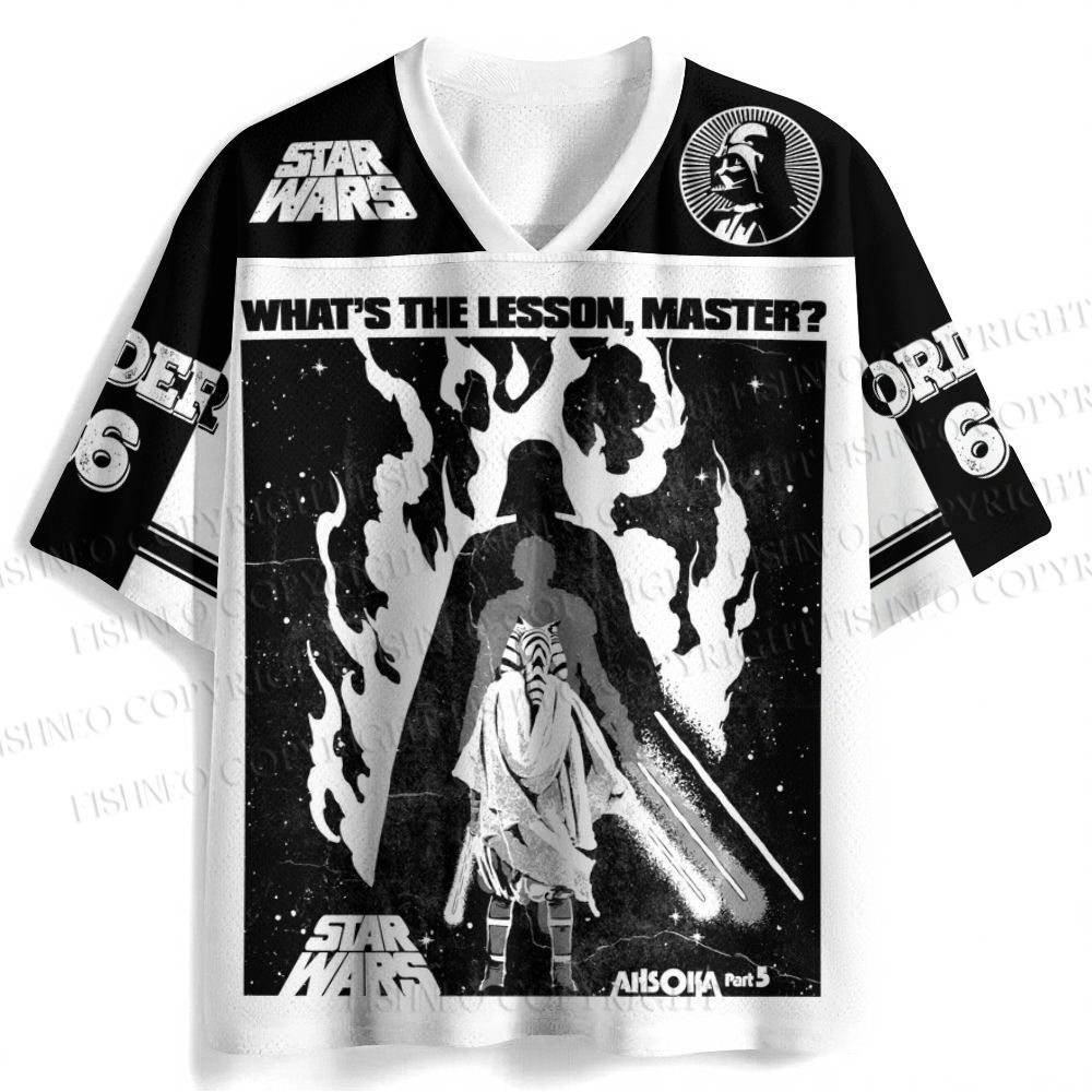 Star Wars Darth Vader What's the Lesson Master Jersey Shirts