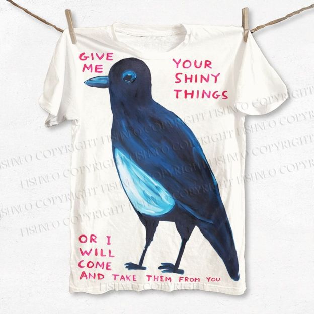Unisex Give Me Bird Printed Classic Cotton T-shirt