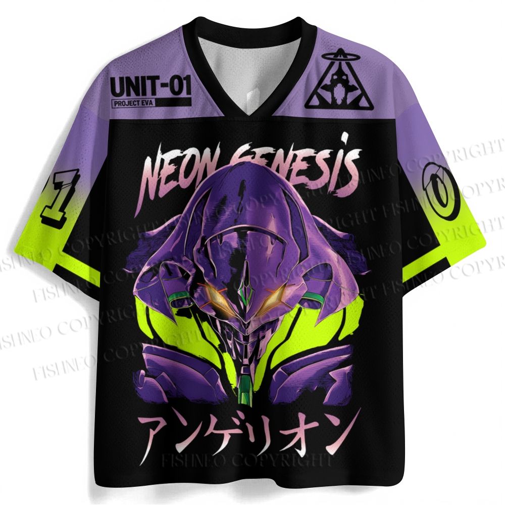 Neon Genesis Evangelion Unit 01 Jersey Shirts