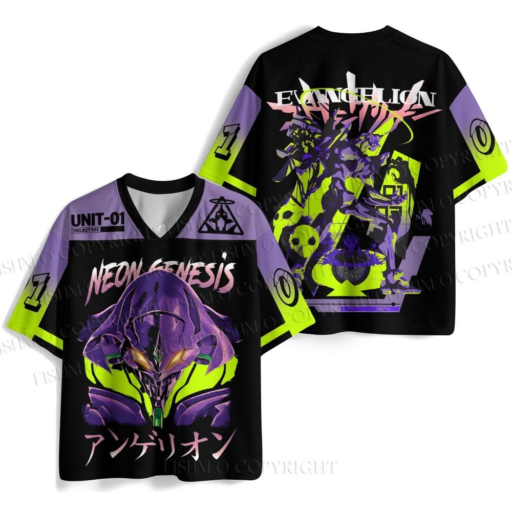 Neon Genesis Evangelion Unit 01 Jersey Shirts