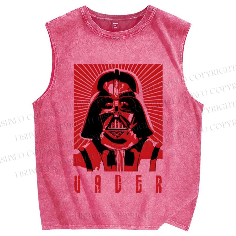 Unisex Star Wars Darth Vader Printed Washed Tank Top