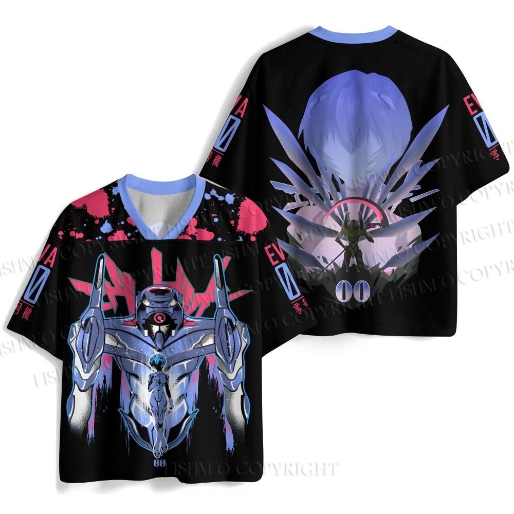Neon Genesis Evangelion Unit 00 Jersey Shirts