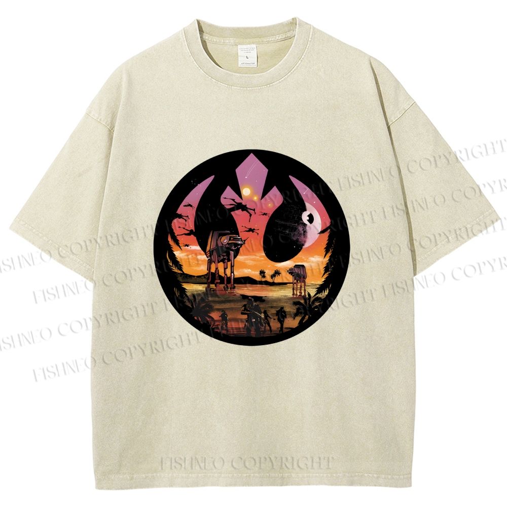 Unisex Star Wars Printed Washed Tee