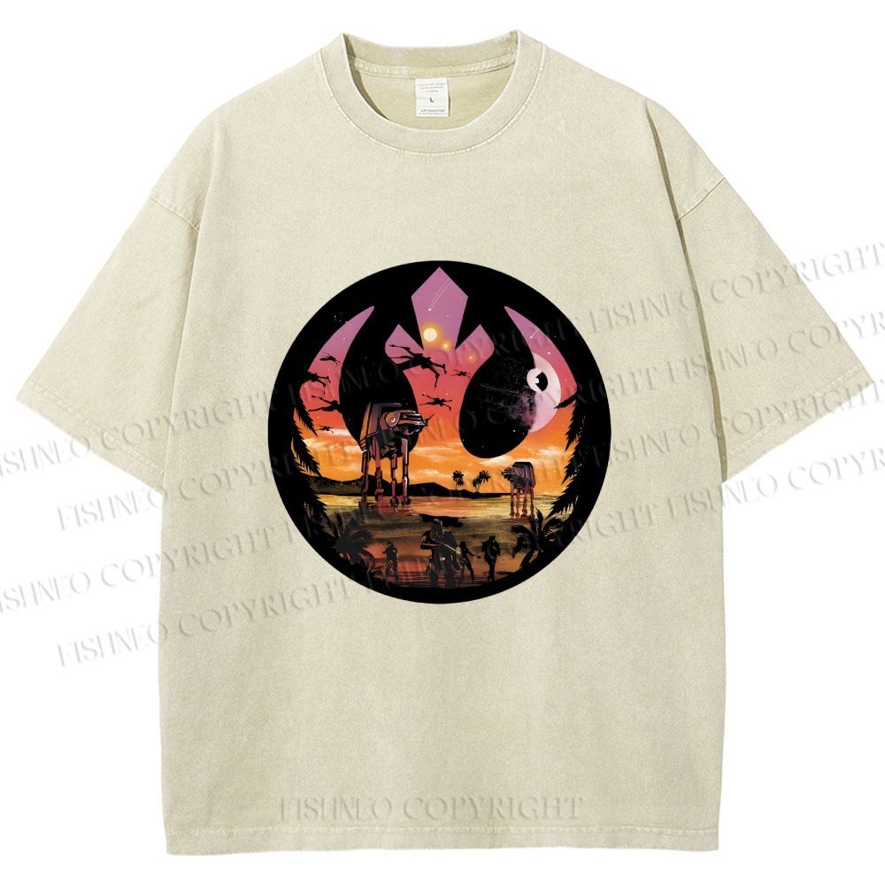 Unisex Star Wars Printed Washed Tee