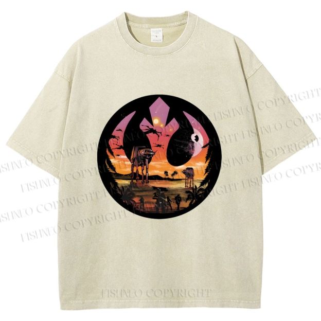 Unisex Star Wars Printed Washed Tee