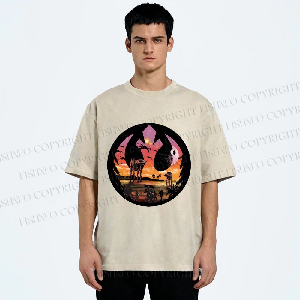 Unisex Star Wars Printed Washed Tee