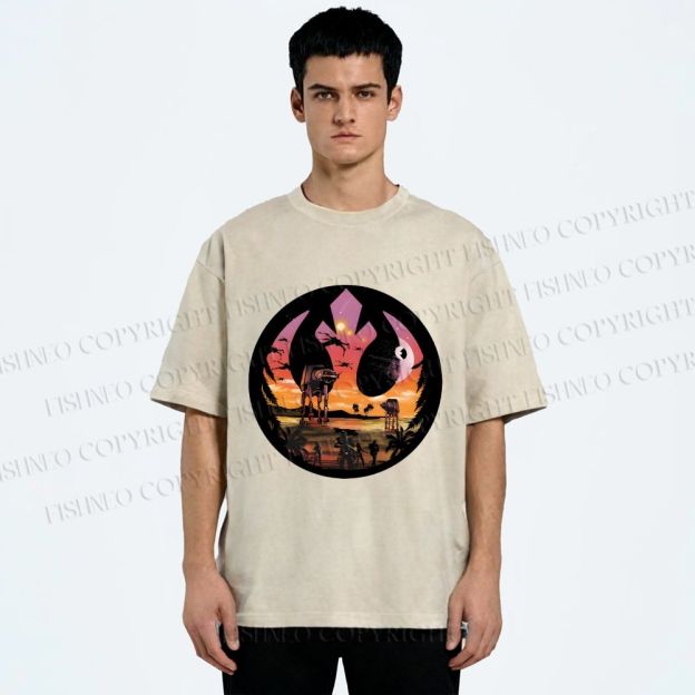 Unisex Star Wars Printed Washed Tee