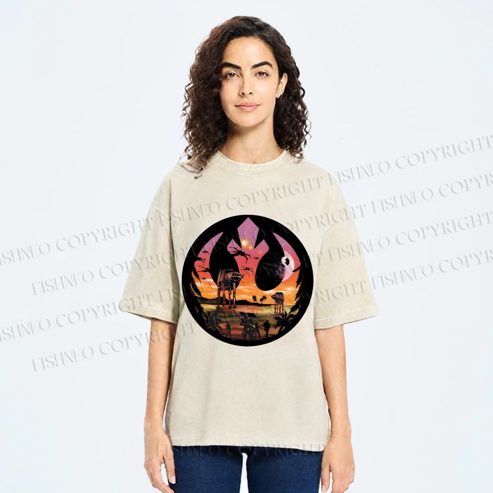 Unisex Star Wars Printed Washed Tee