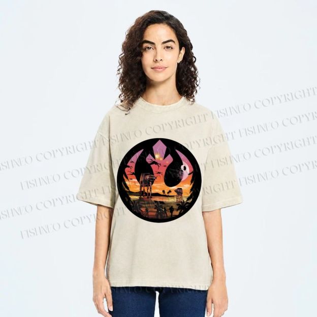 Unisex Star Wars Printed Washed Tee