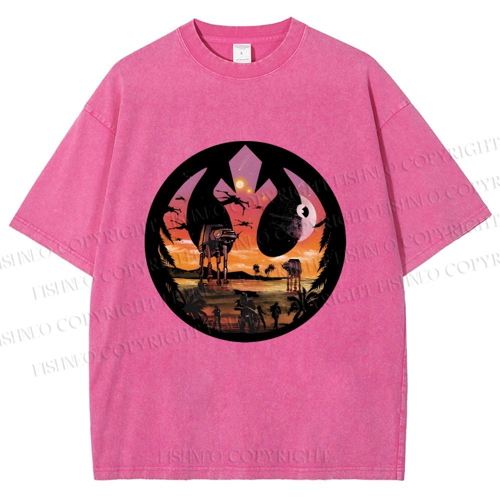 Unisex Star Wars Printed Washed Tee