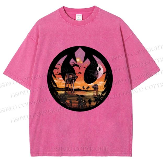 Unisex Star Wars Printed Washed Tee