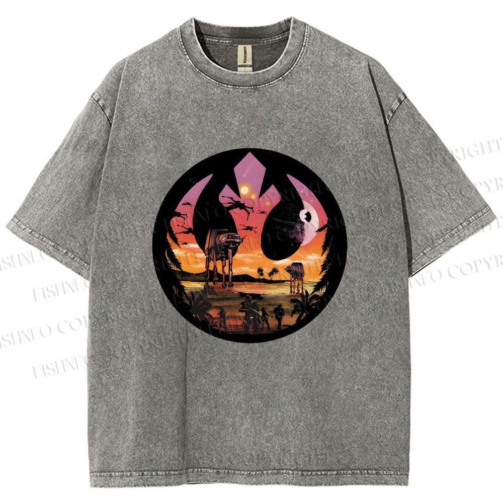 Unisex Star Wars Printed Washed Tee