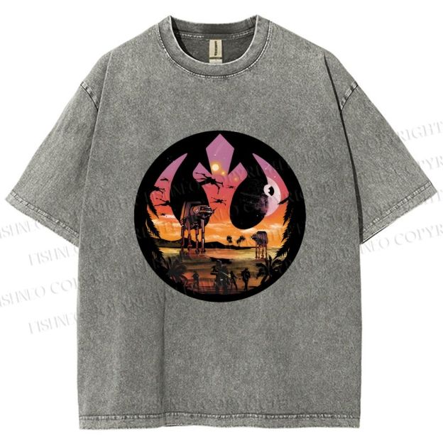 Unisex Star Wars Printed Washed Tee