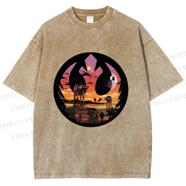 Unisex Star Wars Printed Washed Tee