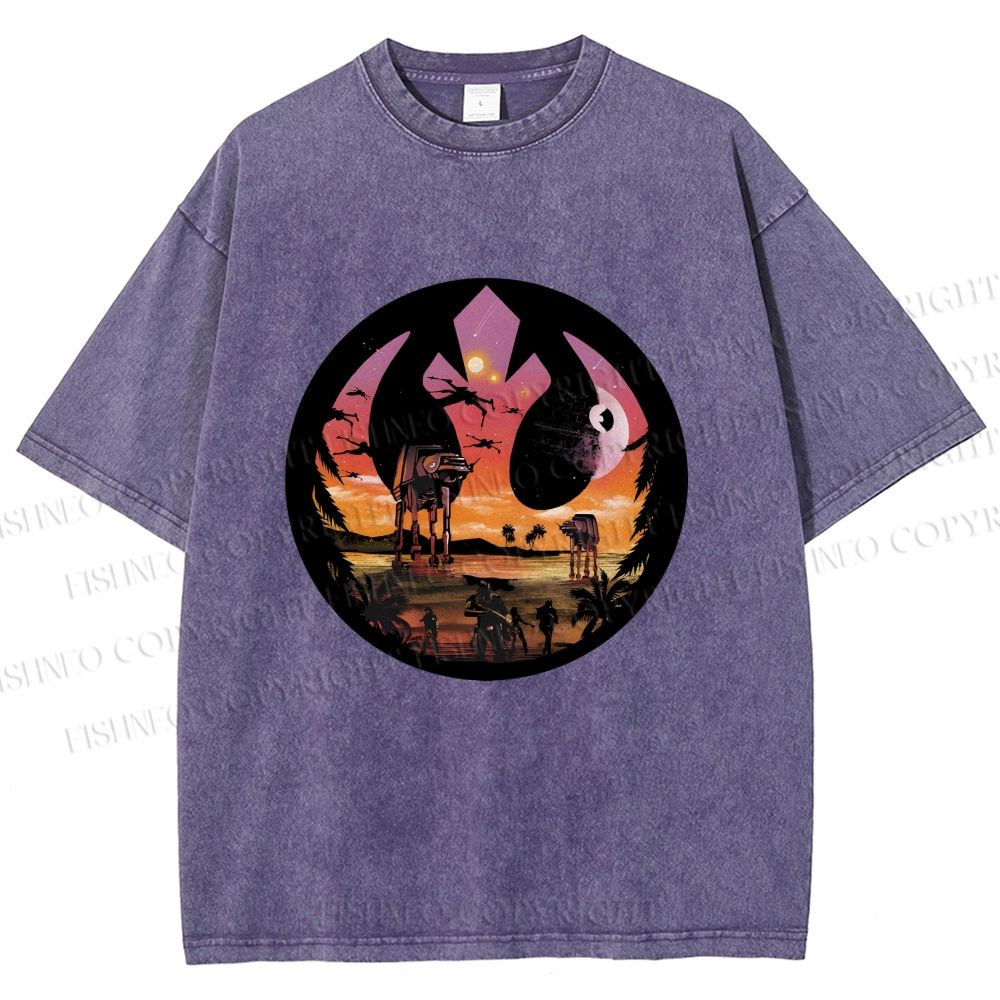 Unisex Star Wars Printed Washed Tee