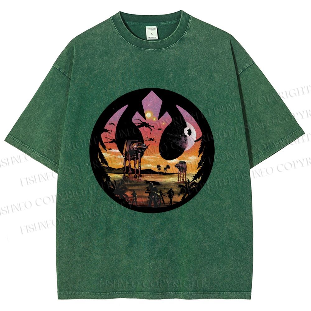 Unisex Star Wars Printed Washed Tee