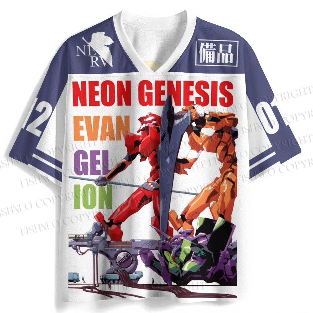 Neon Genesis Evangelion Unit 01 02 03 Jersey Shirts
