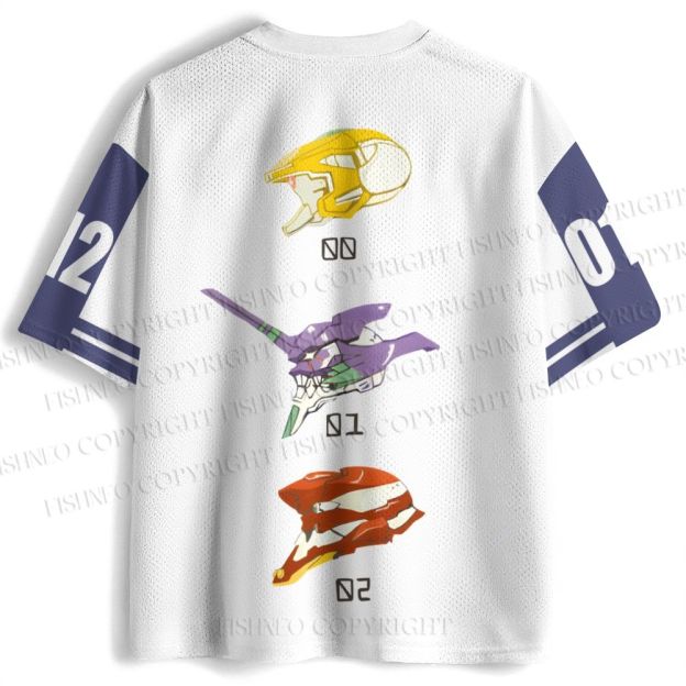 Neon Genesis Evangelion Unit 01 02 03 Jersey Shirts