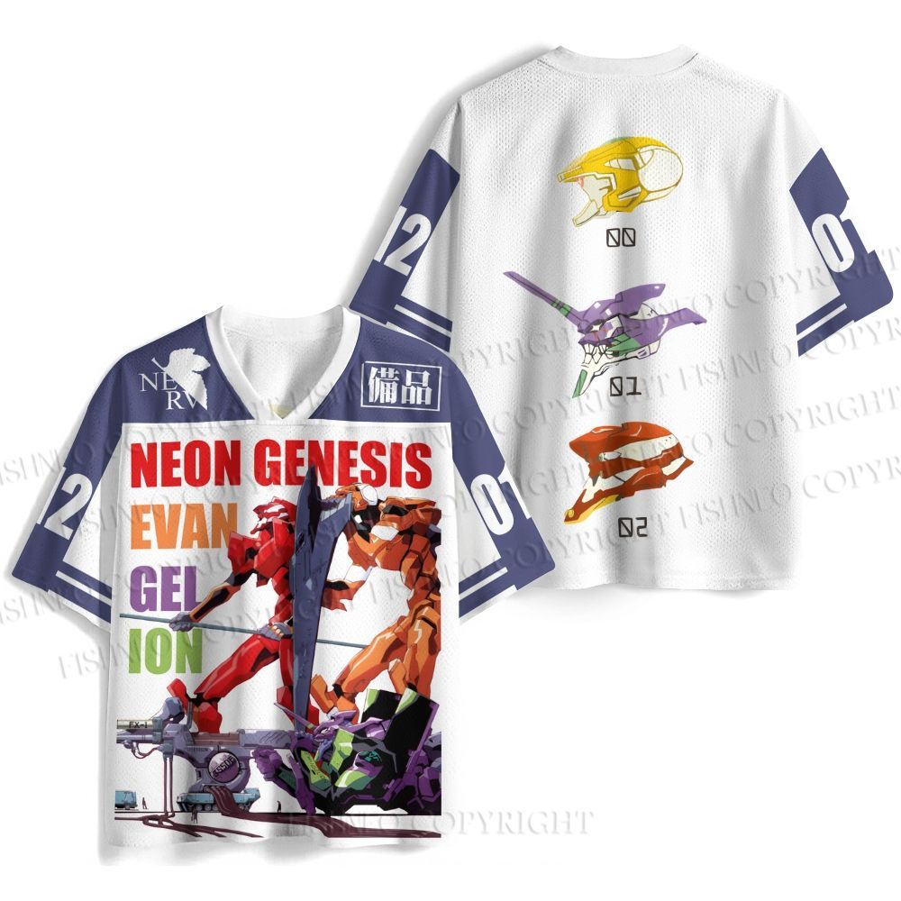 Neon Genesis Evangelion Unit 01 02 03 Jersey Shirts