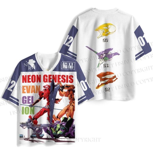 Neon Genesis Evangelion Unit 01 02 03 Jersey Shirts