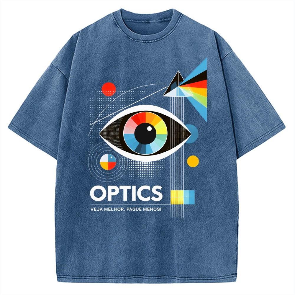 Unisex Optics In Abstract Art Vintage Washed T-shirt
