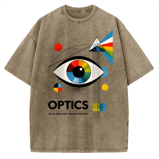 Unisex Optics In Abstract Art Vintage Washed T-shirt