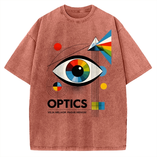 Unisex Optics In Abstract Art Vintage Washed T-shirt