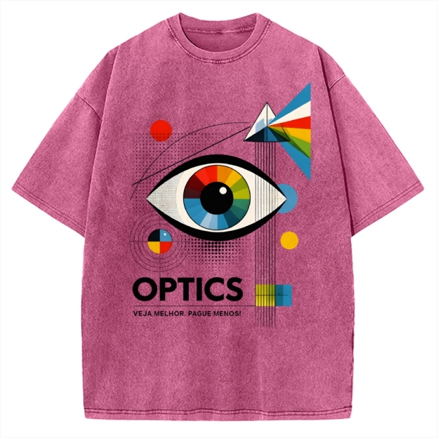 Unisex Optics In Abstract Art Vintage Washed T-shirt
