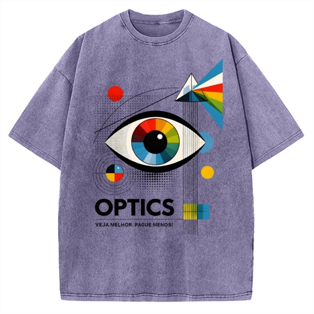 Unisex Optics In Abstract Art Vintage Washed T-shirt