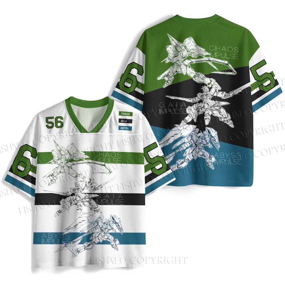 Mobile Suit Gundam Seed Destiny Impulse Printed Jersey Shirts