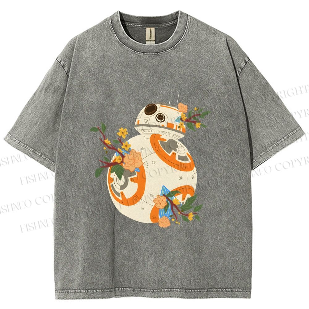 Unisex Star Wars BB-8 Printed Washed Tee
