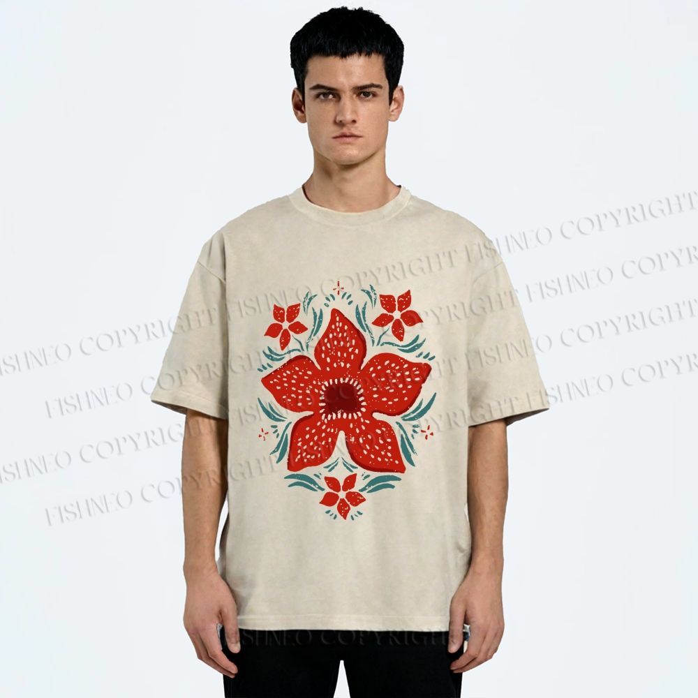 Unisex Stranger Things Printed Washed Tee