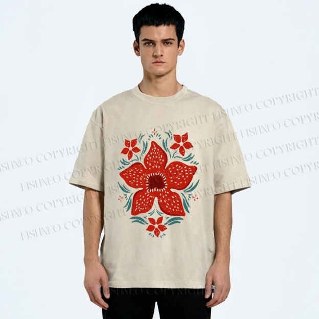 Unisex Stranger Things Printed Washed Tee