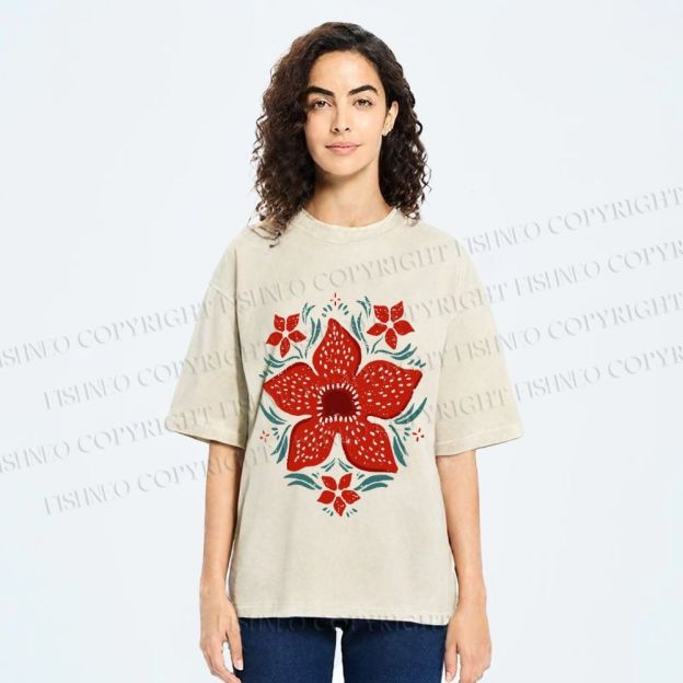 Unisex Stranger Things Printed Washed Tee