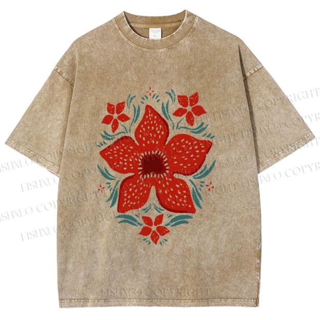 Unisex Stranger Things Printed Washed Tee
