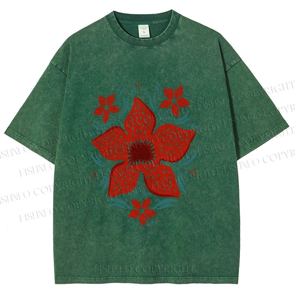 Unisex Stranger Things Printed Washed Tee