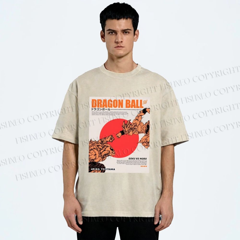 Unisex Dragon Ball Goku Printed Washed Tee
