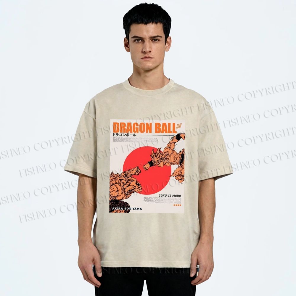 Unisex Dragon Ball Goku Printed Washed Tee