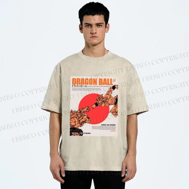 Unisex Dragon Ball Goku Printed Washed Tee