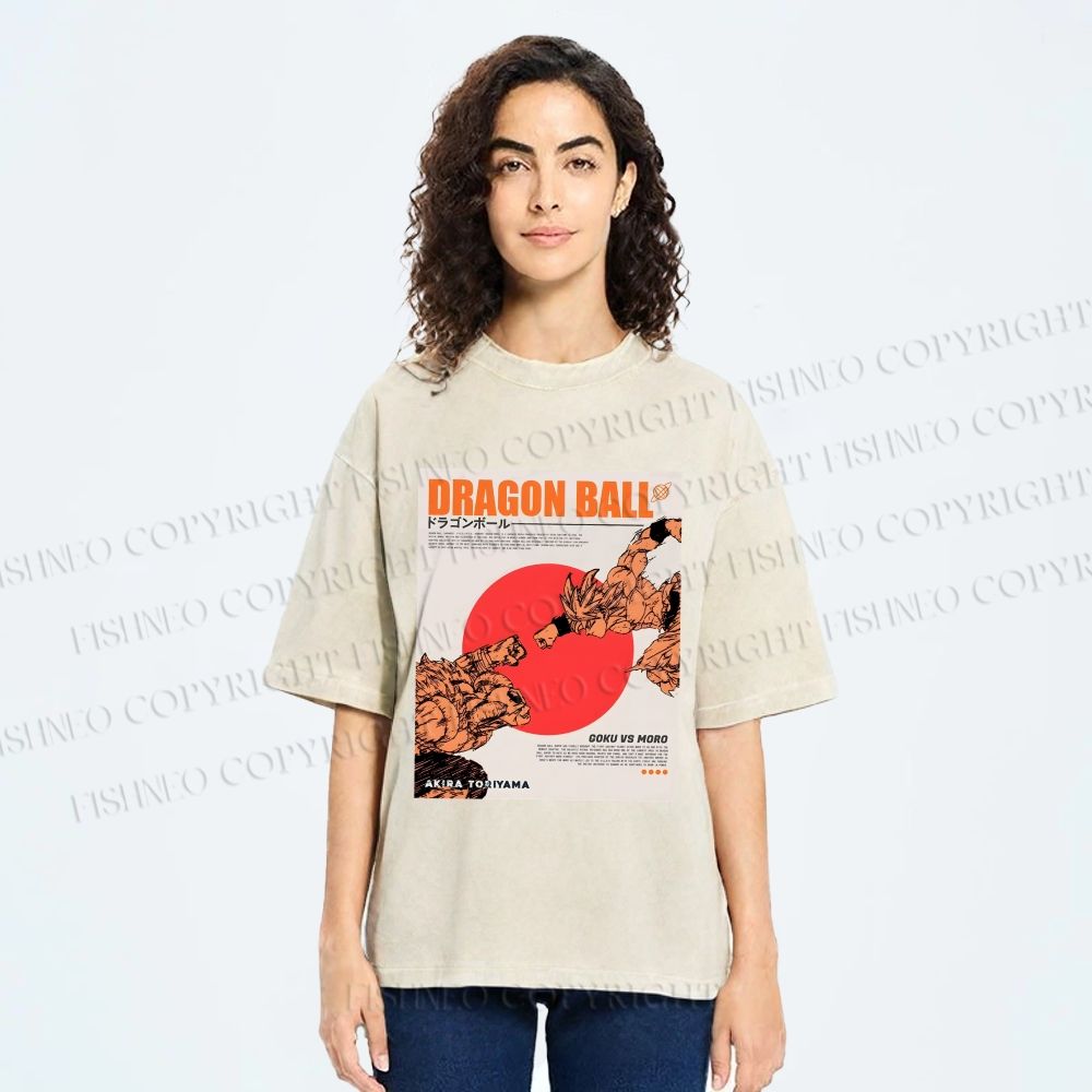Unisex Dragon Ball Goku Printed Washed Tee