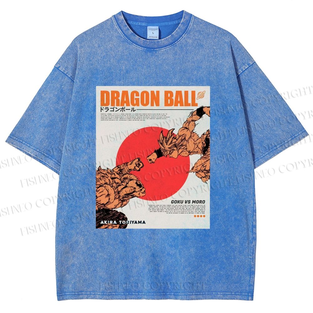 Unisex Dragon Ball Goku Printed Washed Tee
