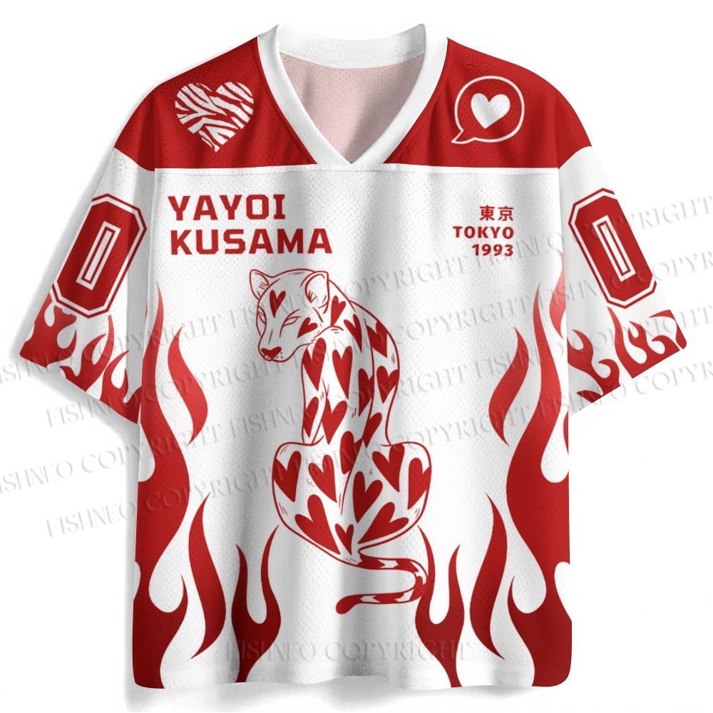 Yayoi Kusama Panther With Heart Jersey Shirts