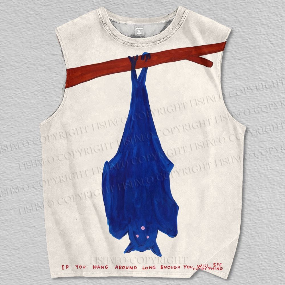 Unisex If You Hang Around Long Enough Owl Printed Tank Top