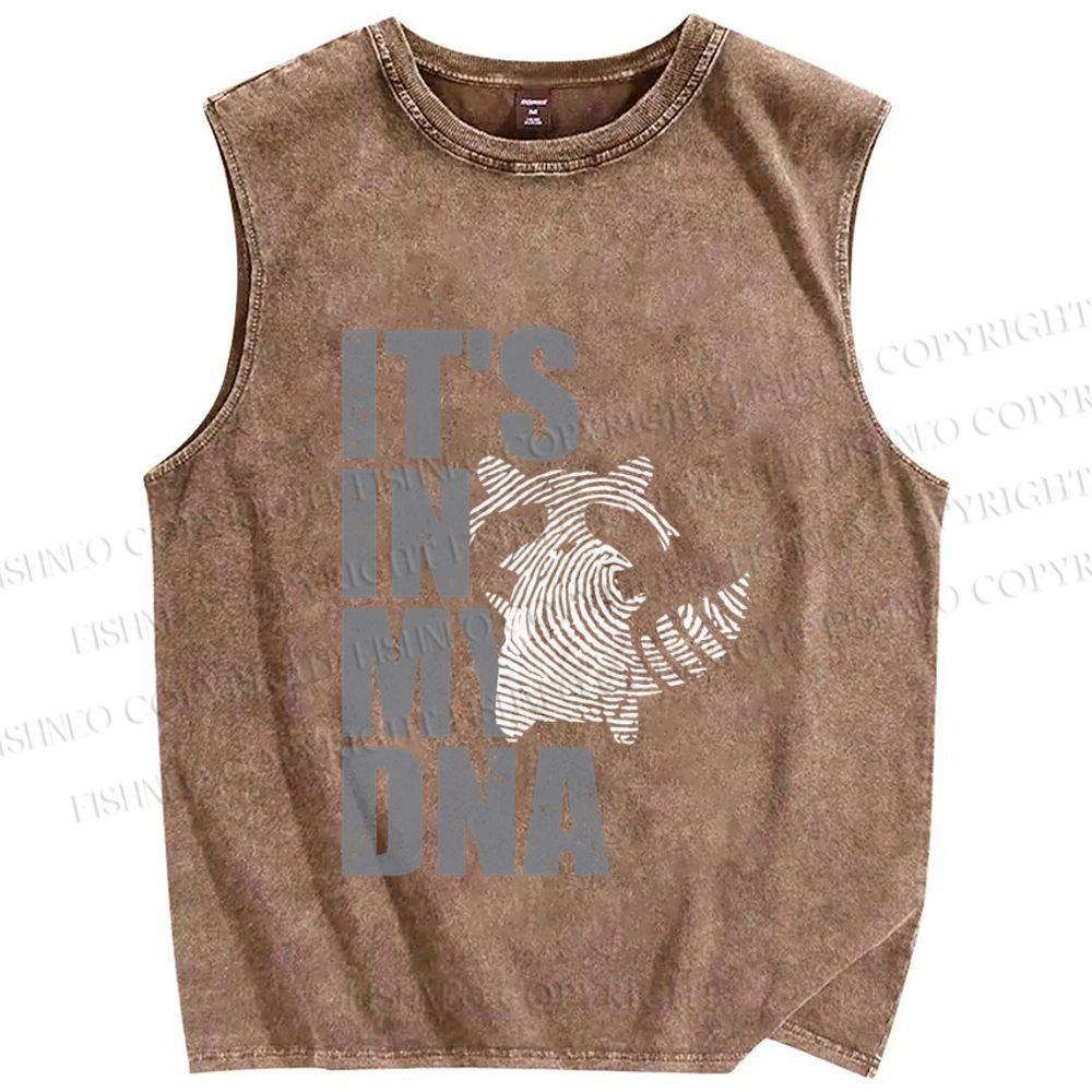 Unisex It's in Raccoon's DNA Printed Washed Tank Top