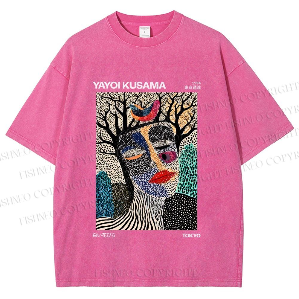 Unisex Yayoi Kusama Fragmented Self Printed Washed Tee