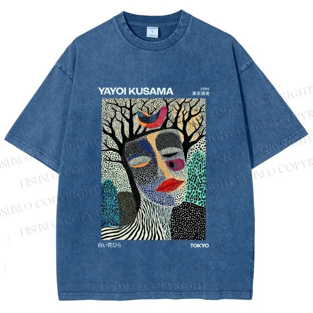 Unisex Yayoi Kusama Fragmented Self Printed Washed Tee
