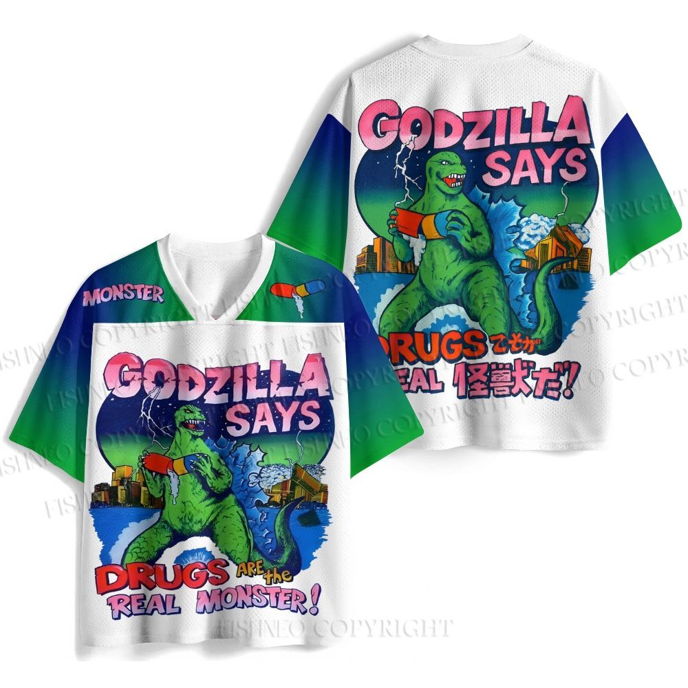 Godzilla Printed Jersey Shirts