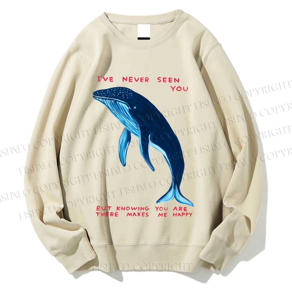Unisex I've Never Seen You Whale Printed Sweatshirt