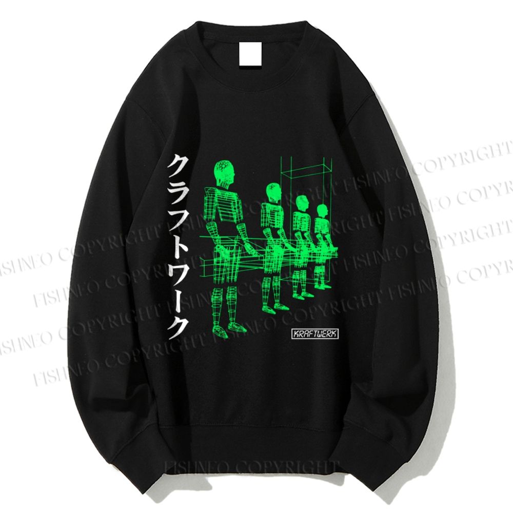 Unisex Kraftwerk Band Japanese Style Printed Sweatshirt